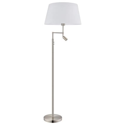 Eglo/Edi Lamp - Staande LED Lamp SANTANDER 1xE27/11W/230V + LED/2,3W mat chroom
