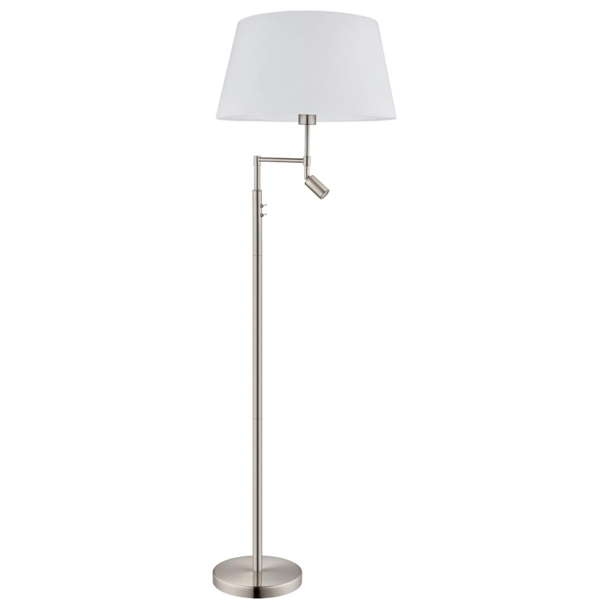 Eglo/Edi Lamp - Staande LED Lamp SANTANDER 1xE27/11W/230V + LED/2,3W mat chroom
