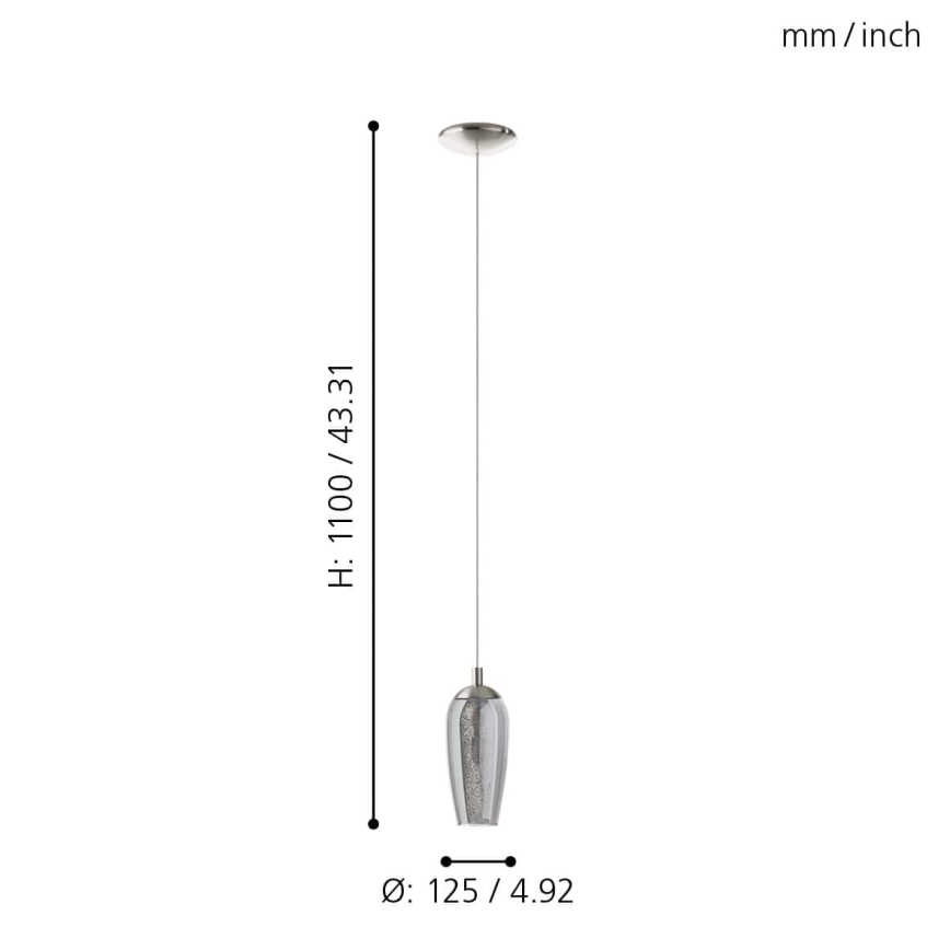 Eglo - Abat-jour de rechange pour suspension FARSALA G9 gris