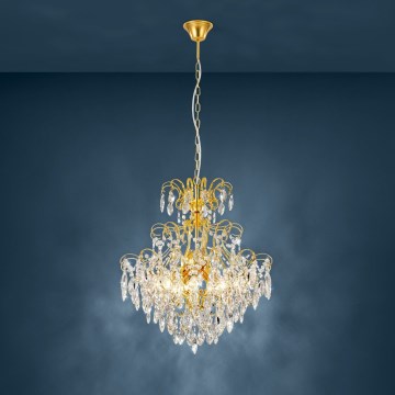 Eglo - Hanglamp aan een ketting 5xE14/25W/230V goud