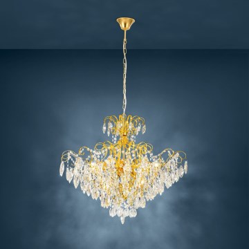 Eglo - Hanglamp aan een ketting 9xE14/25W/230V goud