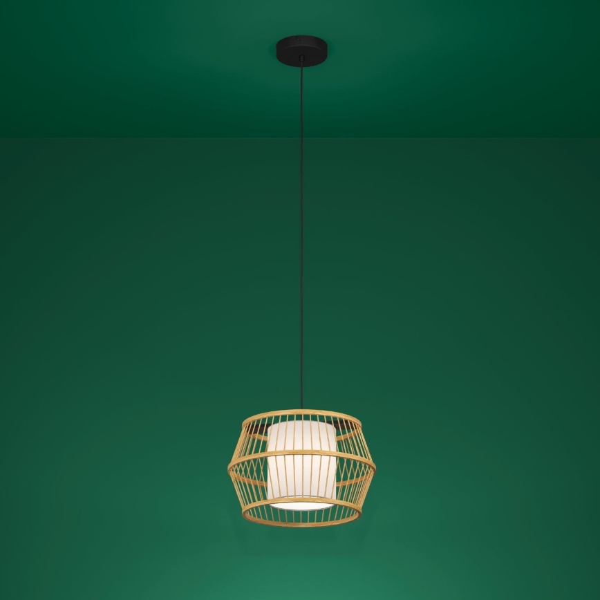 Eglo - Hanglamp aan een koord 1xE27/40W/230V bamboe