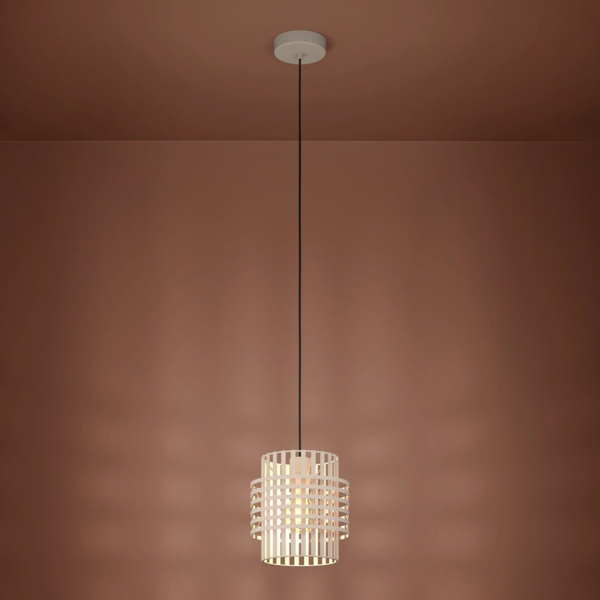 Eglo - Hanglamp aan een koord 1xE27/40W/230V diameter 21 cm crème