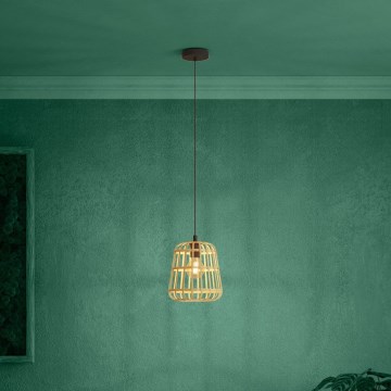 Eglo - Hanglamp aan een koord 1xE27/40W/230V diameter 24 cm bamboe