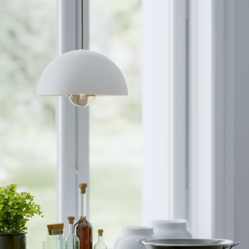 Eglo - Hanglamp aan een koord 1xE27/40W/230V diameter 30 cm wit