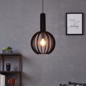 Eglo - Hanglamp aan een koord 1xE27/40W/230V diameter 31 cm zwart