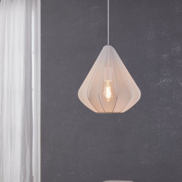 Eglo - Hanglamp aan een koord 1xE27/40W/230V diameter 33,5 cm wit