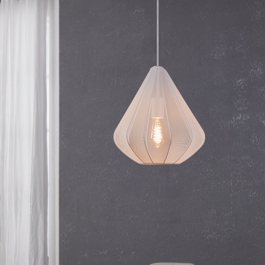 Eglo - Hanglamp aan een koord 1xE27/40W/230V diameter 33,5 cm wit