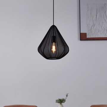 Eglo - Hanglamp aan een koord 1xE27/40W/230V diameter 33,5 cm zwart