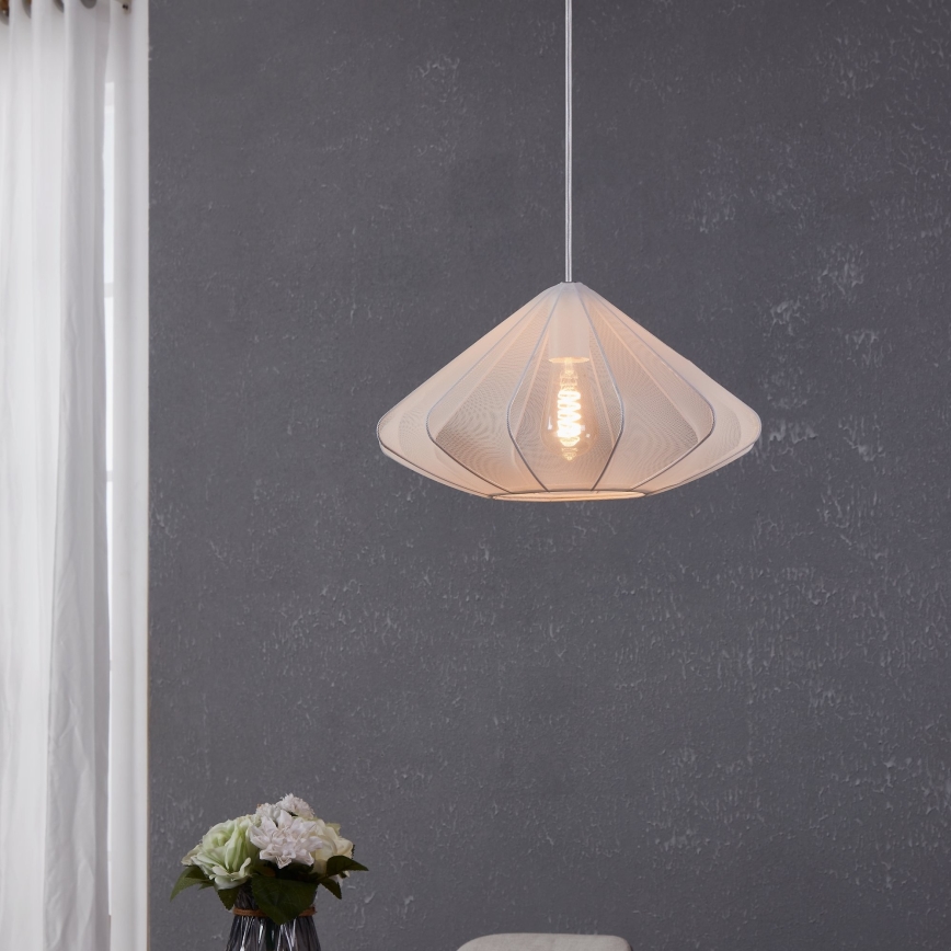Eglo - Hanglamp aan een koord 1xE27/40W/230V diameter 42,5 cm wit