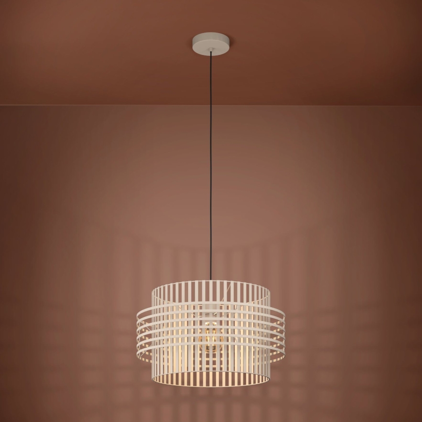 Eglo - Hanglamp aan een koord 1xE27/40W/230V diameter 48 cm crème