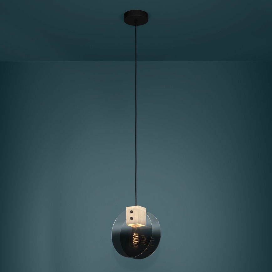 Eglo - Hanglamp aan een koord 1xE27/40W/230V gerookt
