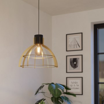 Eglo - Hanglamp aan een koord 1xE27/40W/230V goud