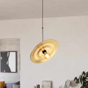 Eglo - Hanglamp aan een koord 1xE27/40W/230V goud
