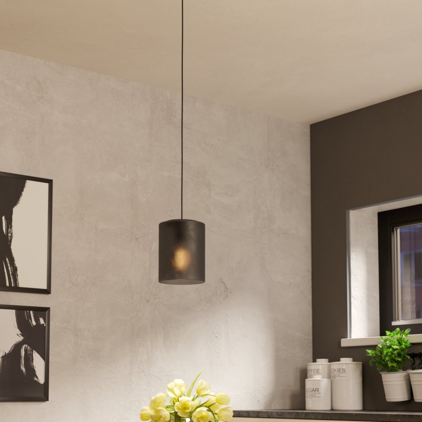 Eglo - Hanglamp aan een koord 1xE27/40W/230V grijs