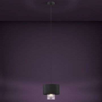 Eglo - Hanglamp aan een koord 1xE27/40W/230V zwart