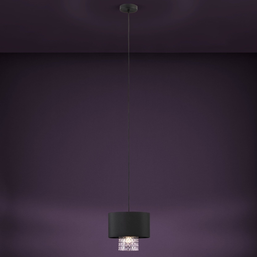 Eglo - Hanglamp aan een koord 1xE27/40W/230V zwart