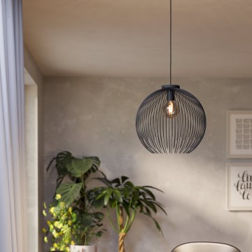 Eglo - Hanglamp aan een koord 1xE27/40W/230V zwart