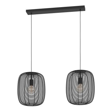 Eglo - Hanglamp aan een koord 2xE27/40W/230V