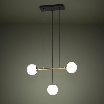 Eglo - Hanglamp aan een koord 3xE14/40W/230V goud/zwart
