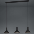 Eglo - Hanglamp aan een koord 3xE27/28W/230V zwart