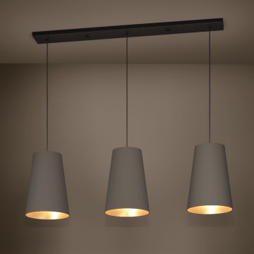 Eglo - Hanglamp aan een koord 3xE27/40W/230V bruin