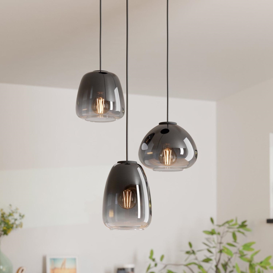 Eglo - Hanglamp aan een koord AGUILARES 3xE27/40W/230V diameter cm | Lumimania