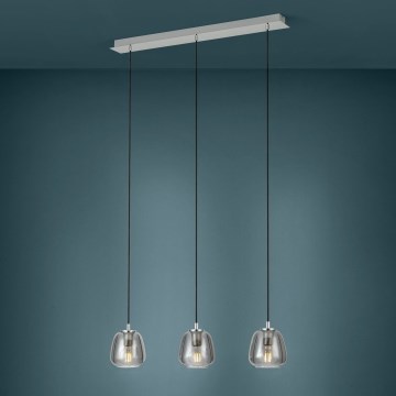 Eglo - Hanglamp aan een koord 3xE27/40W/230V gerookt