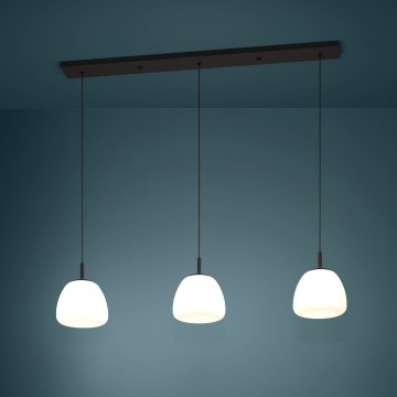 Eglo - Hanglamp aan een koord 3xE27/40W/230V zwart
