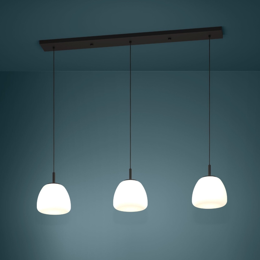 Eglo - Hanglamp aan een koord 3xE27/40W/230V zwart