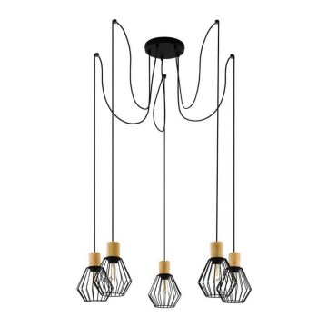 Eglo - Hanglamp aan een koord 5xE27/60W/230V spin