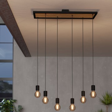 Eglo - Hanglamp aan een koord 6xE27/40W/230V