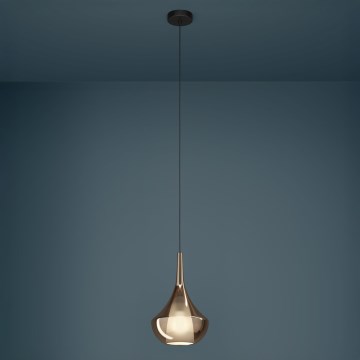 Eglo - Hanglamp aan kabel 1xE27/28W/230V koperkleurig