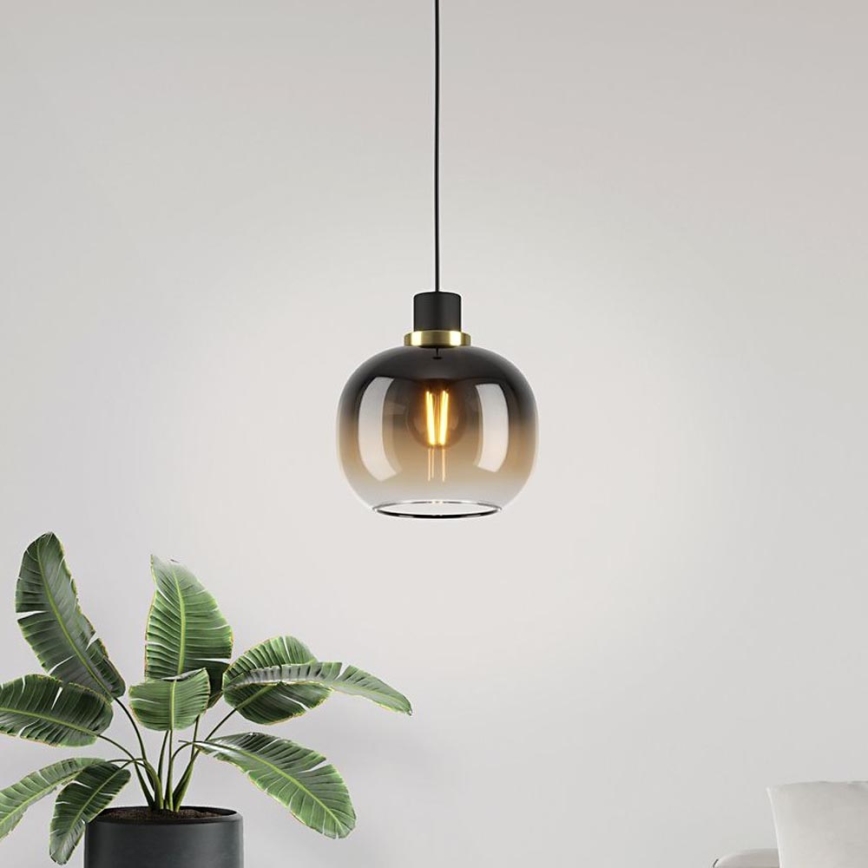 Eglo - Hanglamp aan kabel 1xE27/40W/230V bruin
