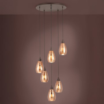 Eglo - Hanglamp aan koord 6xE27/60W/230V