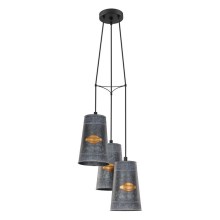 Eglo - Hanglamp aan koord HONEYBOURNE 3x E27 / 60W / 230V