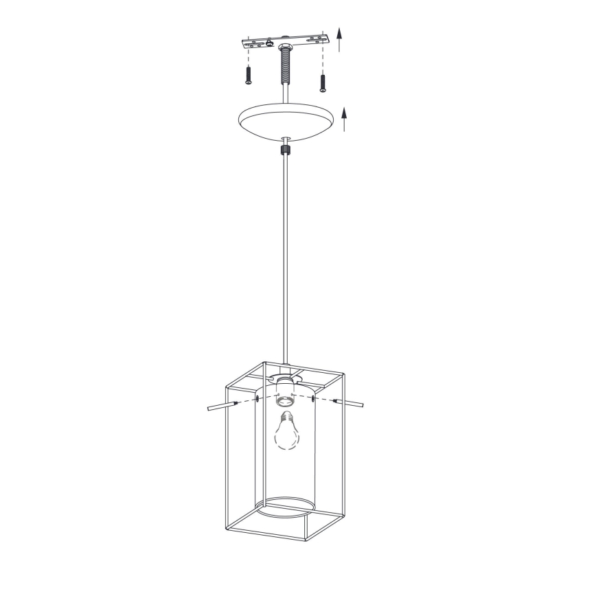 Eglo - Hanglamp LONCINO 1x E27 / 60W / 230V