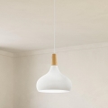 Eglo - Hanglamp met kabel 1x E27/60W/230V Ø 28 cm wit