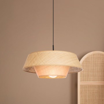 Eglo - Hanglamp met snoer 1xE27/60W/230V raffia