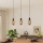 Eglo - Hanglamp met snoer 3xE27/4W/230V zwart/gerookt glas