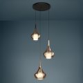 Eglo - Koperen hanglamp met kabel 3xE27/28W/230V