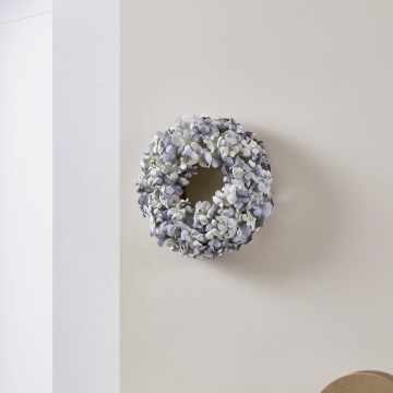 Eglo - Kunstmatige bloemenkrans diameter 35 cm blauw