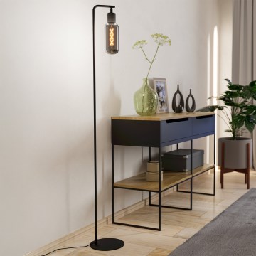 Eglo - Lampadaire 1xE27/4W/230V noir/fumé