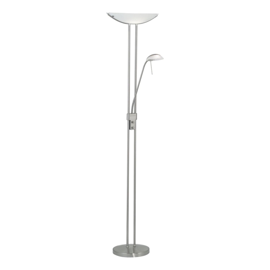 EGLO - Lampadaire à intensité variable BAYA 1xR7s/230W+1xG9/33W chrome mat