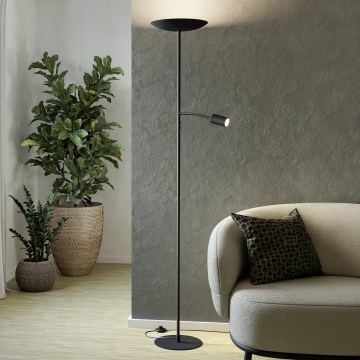 Eglo - Lampadaire LED dimmable LED/26,5W/230V + LED/4W noir