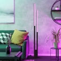 Eglo - Lampadaire LED RVBW à intensité variable 2xLED/16W/230V noire ZigBee