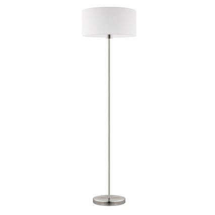 Eglo - Lampadaire LED TUNJA 1xE27/60W/230V chromé mat/blanc