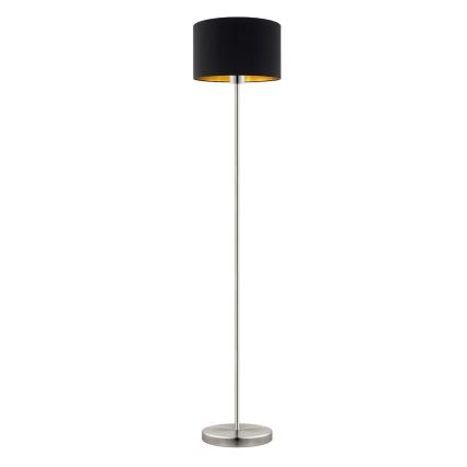 Eglo - Lampadaire LED TUNJA 1xE27/60W/230V chrome mat/noir