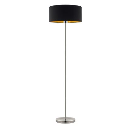 Eglo - Lampadaire TUNJA 1xE27/60W/230V chrome mat/noir