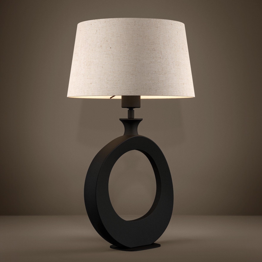Eglo - Lampe de table 1xE27/60W/230V 52,5 cm noir/crème